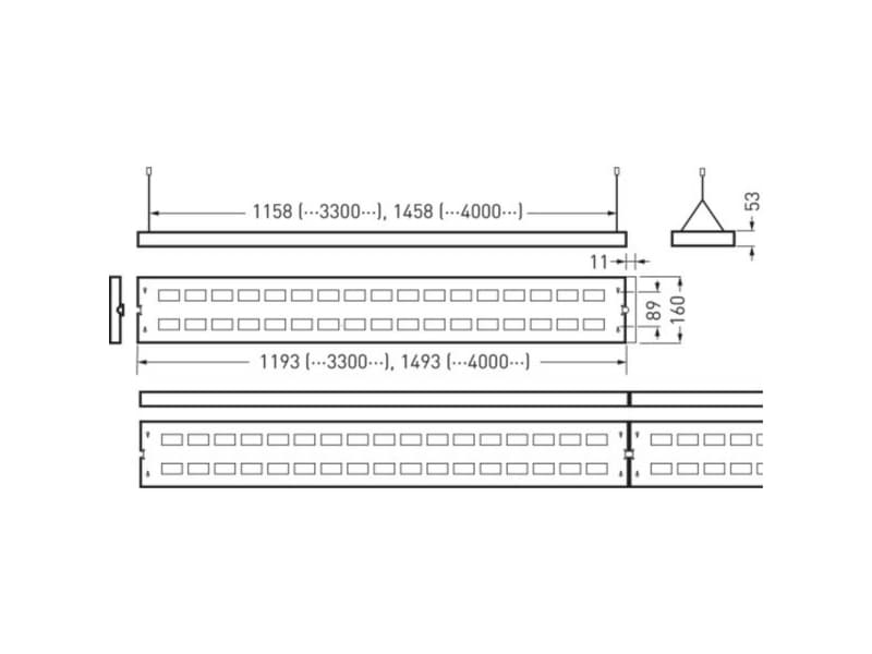 Trilux 5051RPX-L #7640651 7640651 LED-pendullys LED (RGB) uden 29 W Hvid