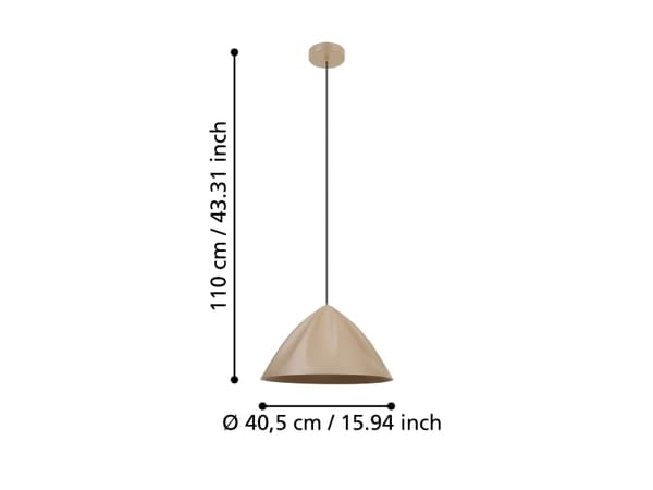EGLO PODERE PENDEL E27 SAND