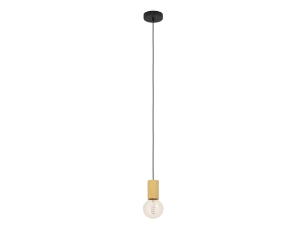 EGLO POZUETA 1 PENGEL E27 SORT/NATURLIGE