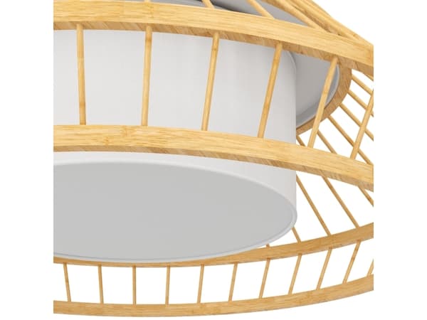 EGLO YUKU-Z PENDEL VIT/BAMBU NATURLIG