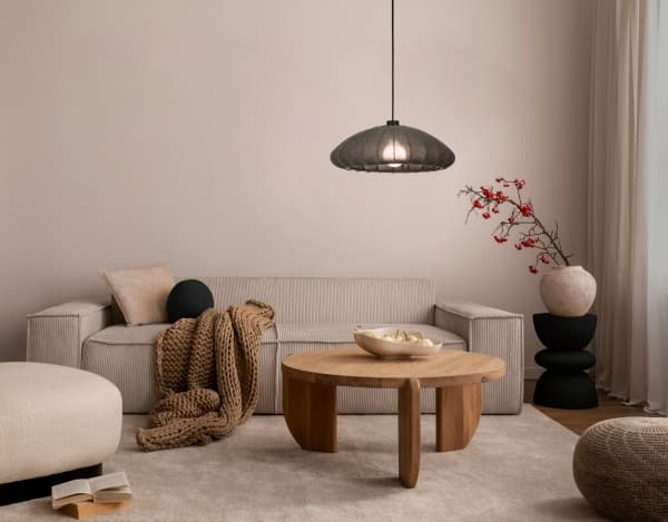 EGLO BARLASTON PENDEL E27 SORT/GRÅ