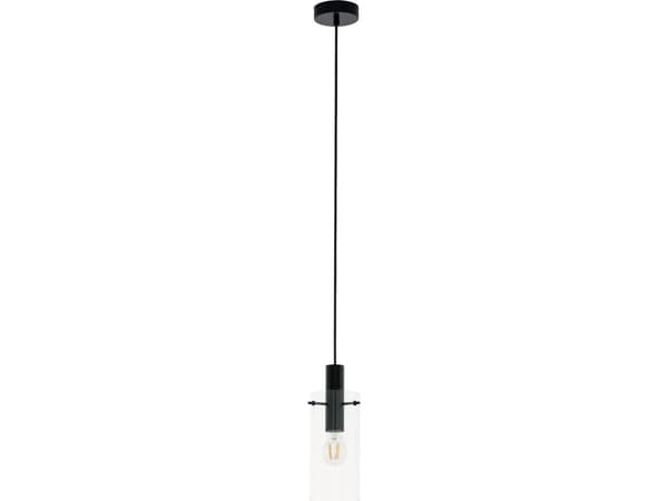 EGLO 97366, Svart, Transparent, Stål, Glas, Svart, inomhus