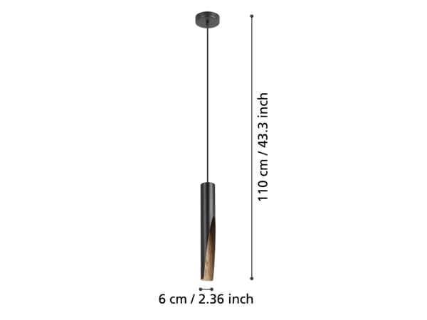 EGLO BARBOTTO PENDEL GU10 SORT/EG FSC