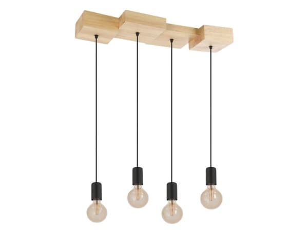 EGLO Halkin, Fleksibel montering, Sort, Brun, Sort, Brun, Stål, Tre, Sort, Innendørs Sort, Brun