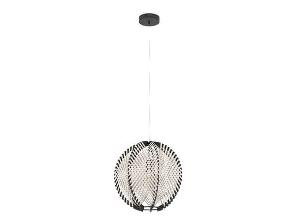 EGLO WAVERTON PENDEL Ø400 E27 SORT/TRÆ/HVID
