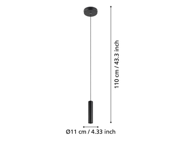 EGLO ALMUDAINA PENDEL Ø40 480LM SORT