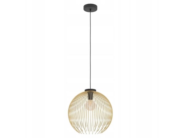 Pendant lamp EGLO VENEZUELA, 1xE27, max 40W, black/golden color, 39.5x36.5x110cm
