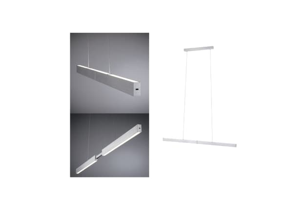 Paulmann Aptare, Fleksibel montering, Aluminium, Aluminium, Metall, Plast, Rektangulær, Innendørs