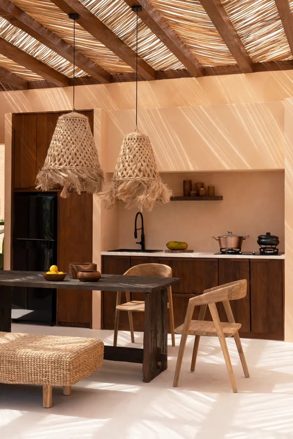 Abaca Jelly Fish Pendel - Naturlig - S