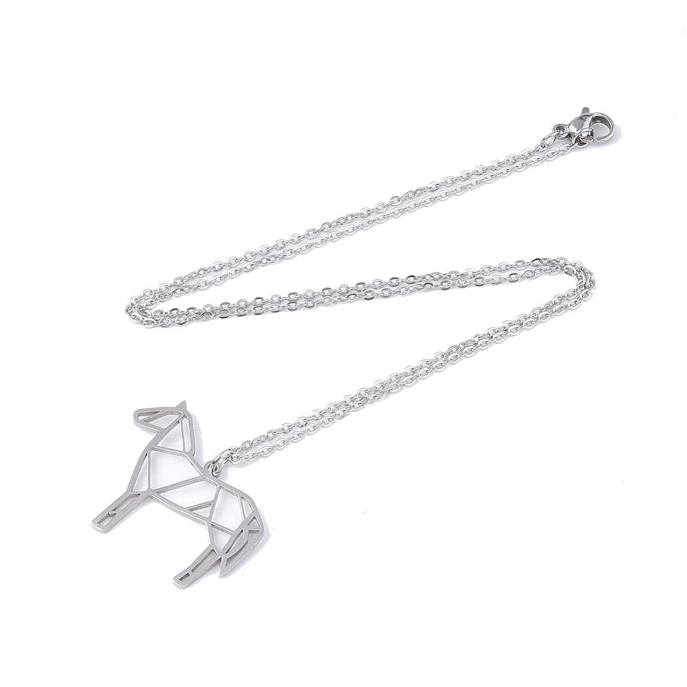 1 unisex stål söt geometri häst halsband