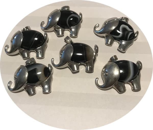 unik agat ädelsten elefant hänge 1 st