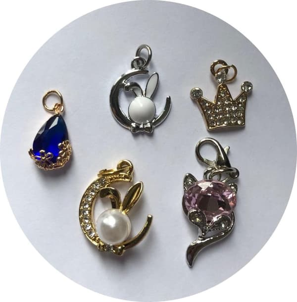 söta strass bling berlocker