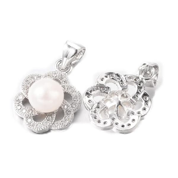 litet söt hänge 1 pave cubic zirkonia pärla