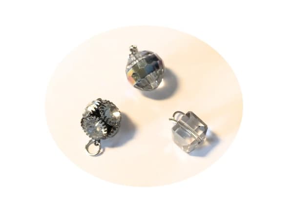 3 pack kristallglas hängen berlocker