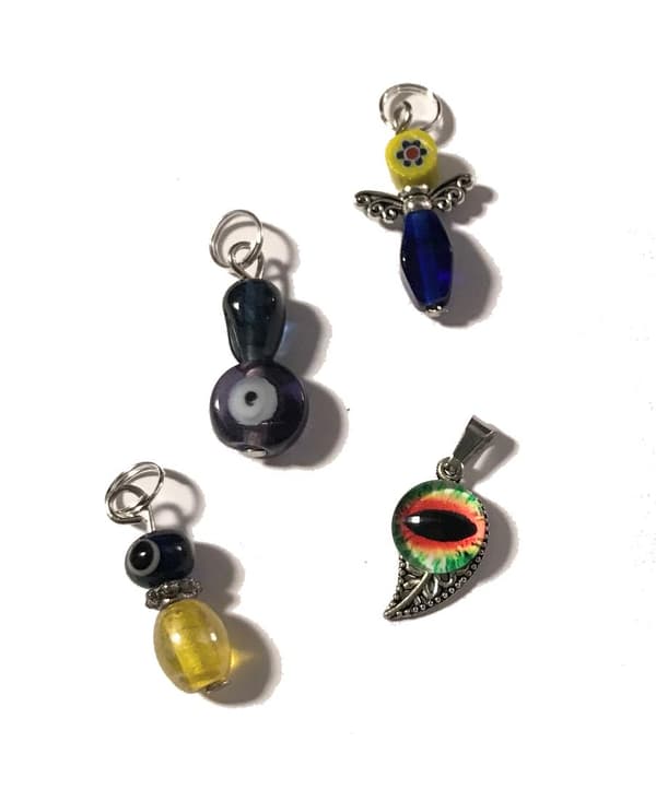 4 unika handgjort olika Evil Eye hänge