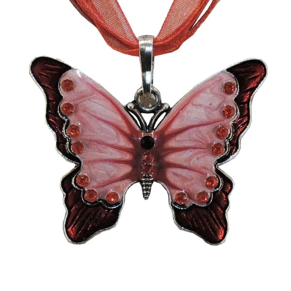 Halskjede - Sommerfugl - Variant 3 med 42 cm halskjede - Flere fargevalg