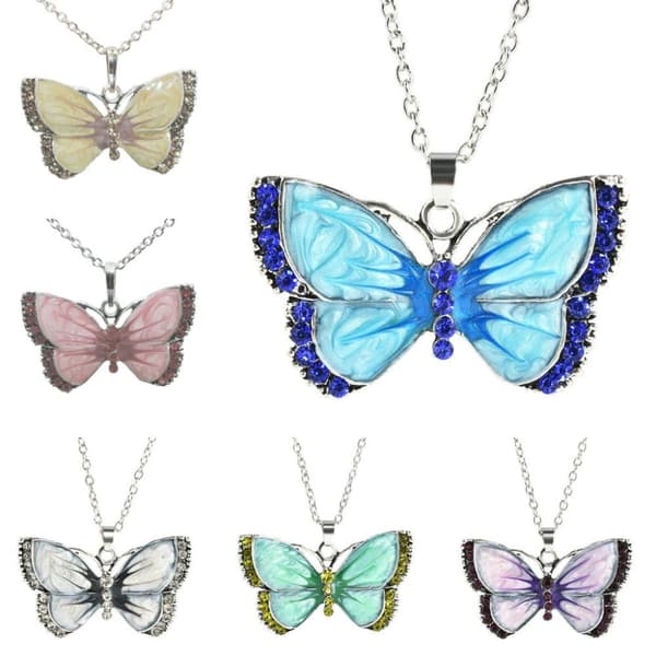 Halskjede - Butterfly - Variant 1 med halskjede