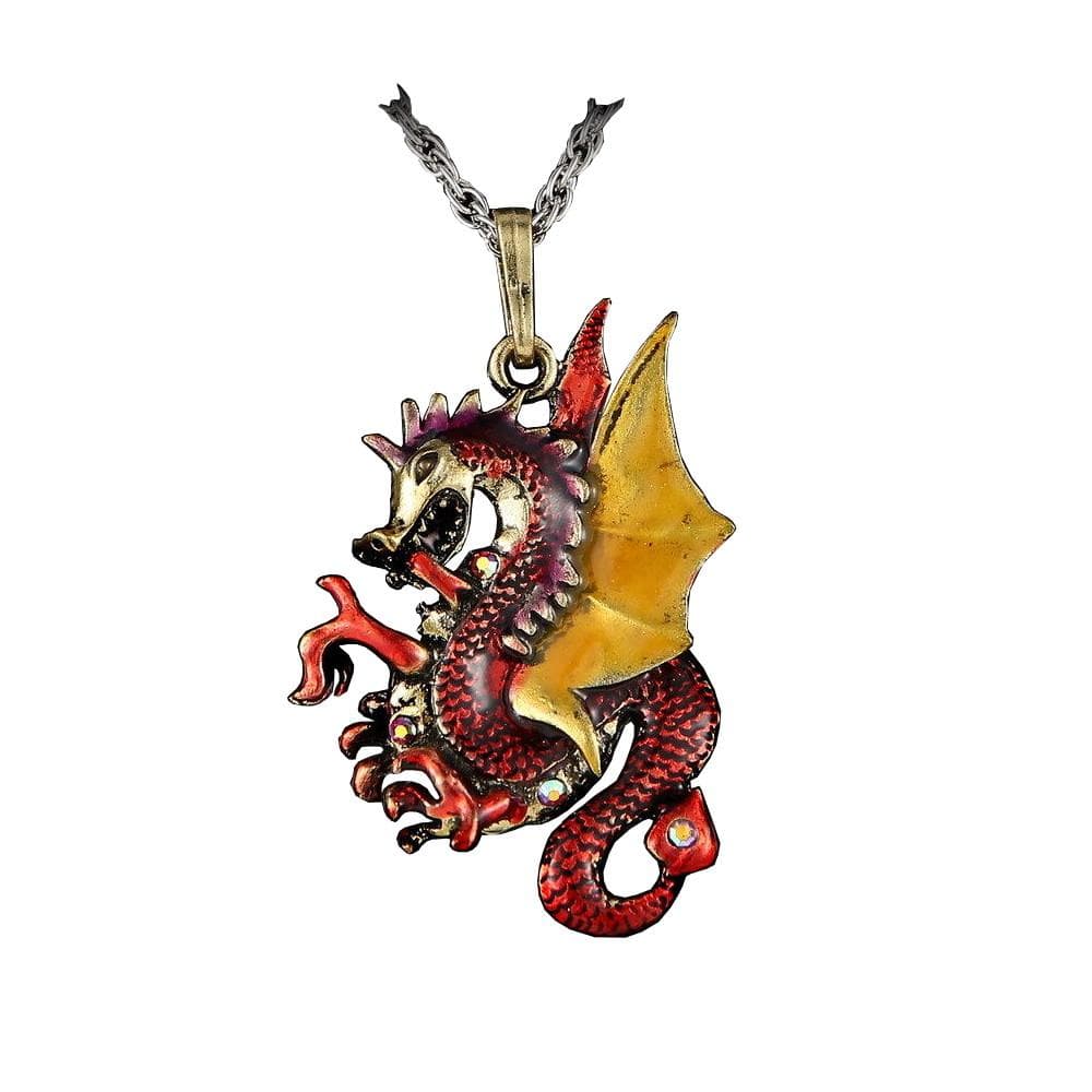 Halssmycke - Röd drake - 70cm Halsband