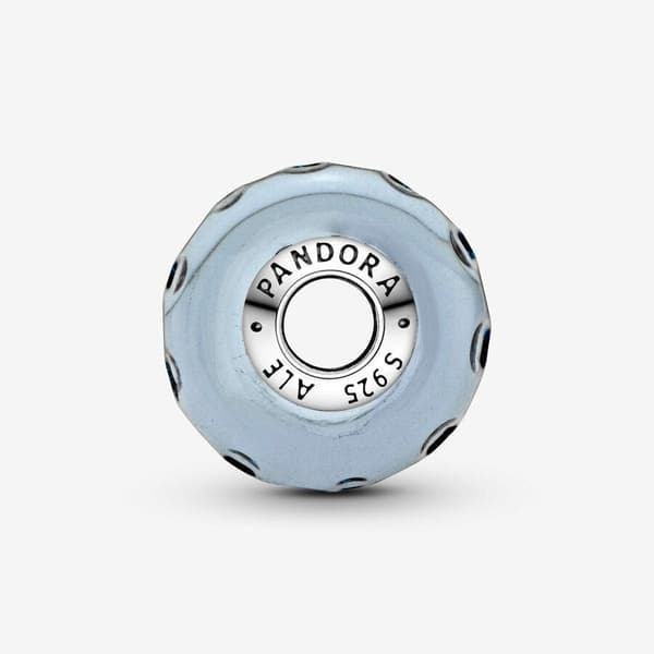 Pandora bølget mørkeblå Murano glas Ocean Charm