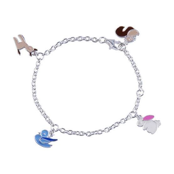 Dacapo Silver - Berlockarmband "Skogens Vänner" Äkta Silver