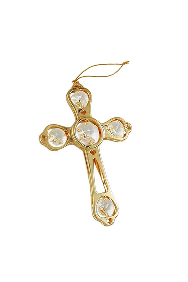 Cross With Crystal Elements Gold Plated - GL70501