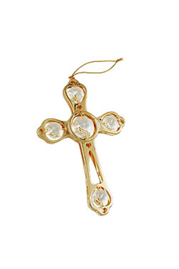 Cross With Crystal Elements Gold Plated - GL70501