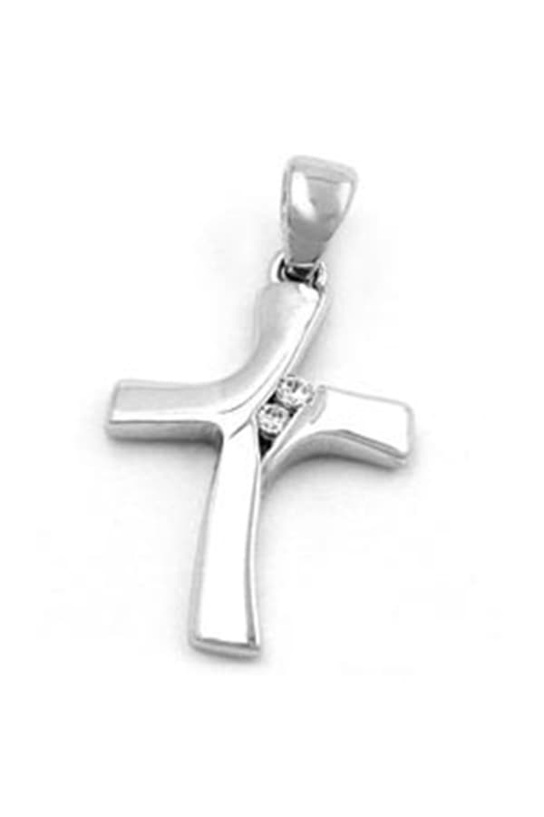 Pendant Cross 9k White Gold - GL430980