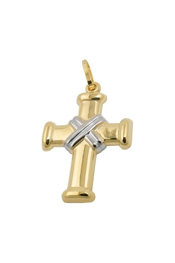 Pendant Cross Rhodium-Plated 9k Gold - GL431481