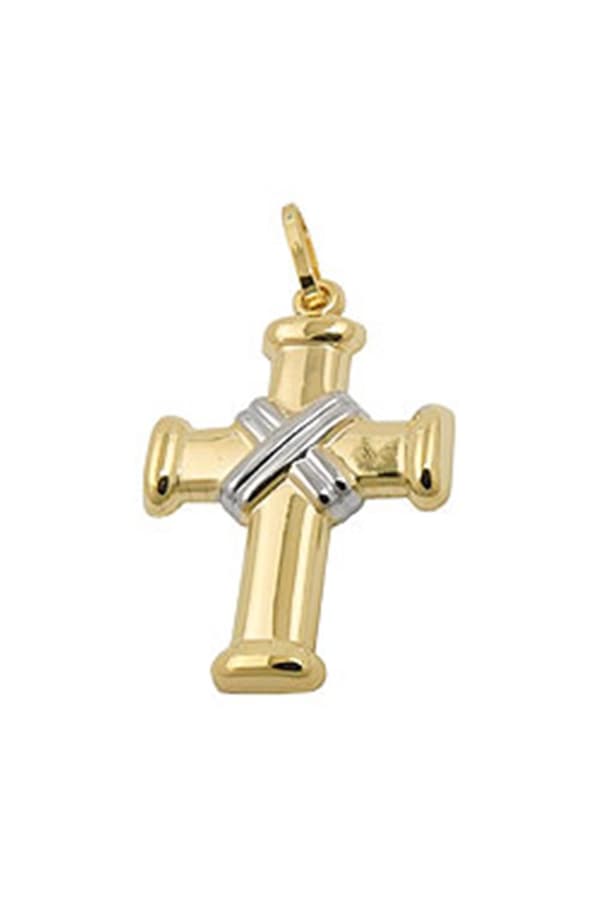 Pendant Cross Rhodium-Plated 9k Gold - GL431481