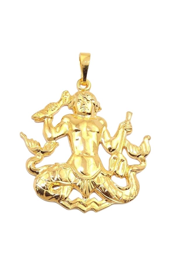 Zodiac Pendant Aquarius Gold Plated - GL02725