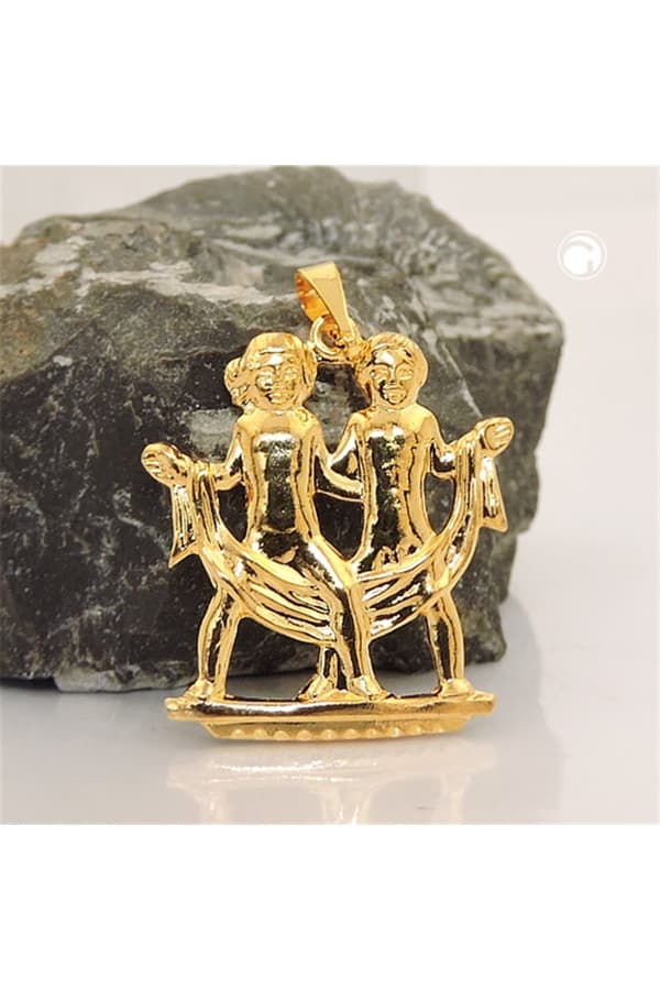 Zodiac Pendant Gemini Gold Plated - GL02729