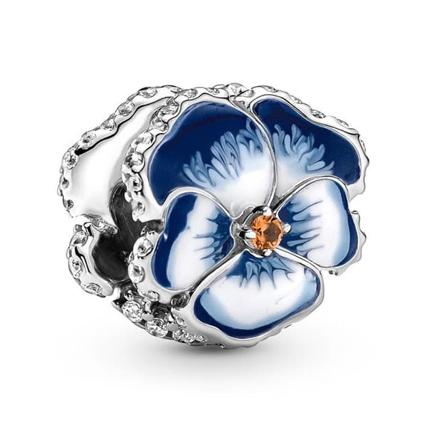 Berlock - PANDORA - Blå pensé - Silver - Kvinna - Vuxen