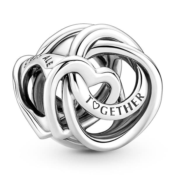 Berlock - PANDORA - Heart and Circles My Family Forever - Silver - Grå - Kvinnor