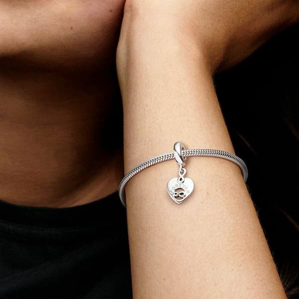 Berlock - Pandora - Hjärta - 925 silver - Friends - Infinity
