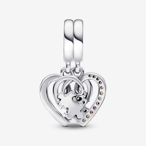 PANDORA berlockhänge Friendship Separable Hearts Pusselbit 792239C01
