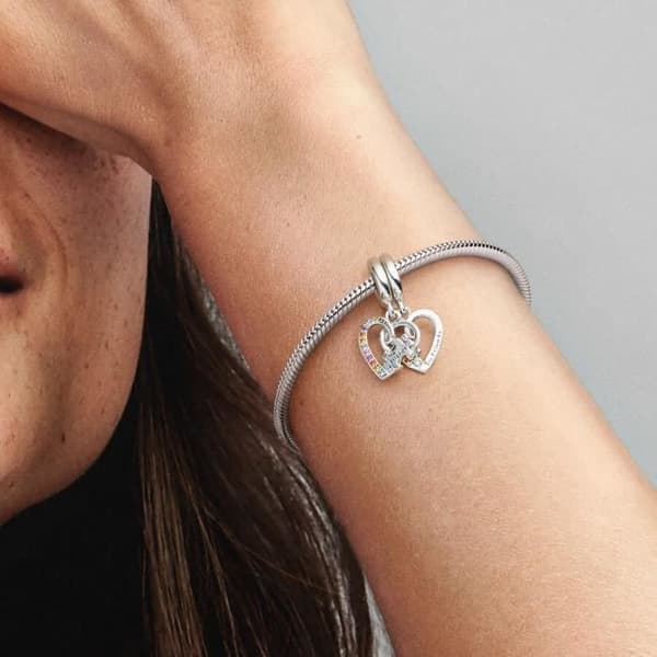PANDORA berlockhänge Friendship Separable Hearts Pusselbit 792239C01