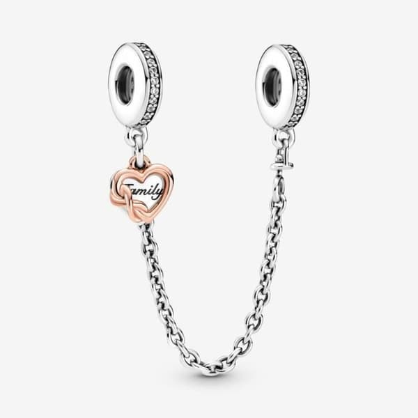 PANDORA Family Heart Safety Chain Charm 789541C01
