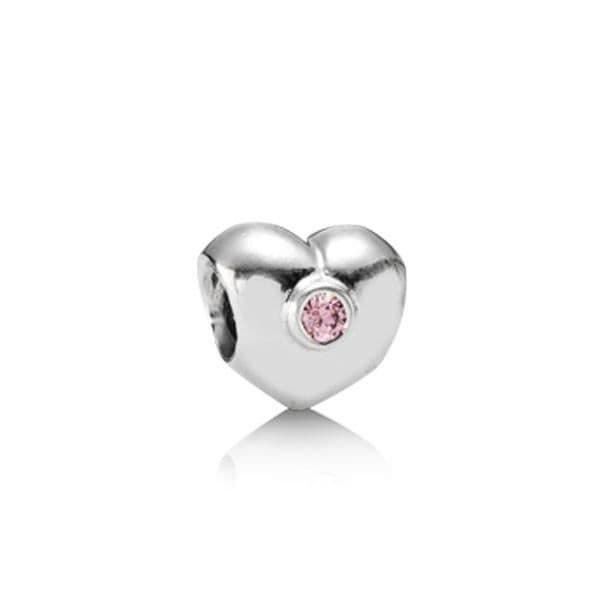 Charms - PANDORA - 790134PCZ - Silver - Hjärta - Rosa oxid