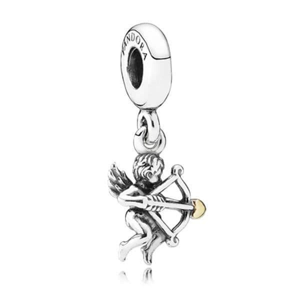 Berlockhänge - PANDORA - Cupidon 791251 - Sterling Silver 925/1000 - 14K guld 585/1000 - Dam