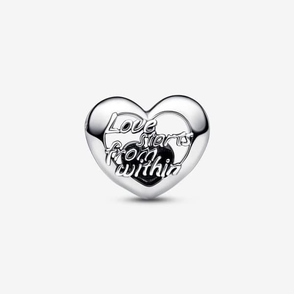 Berlock - PANDORA - Genombrutet hjärta - Silver - Blandat - 792512C00