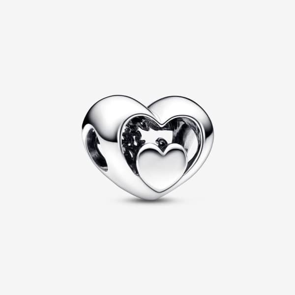 Berlock - PANDORA - Genombrutet hjärta - Silver - Blandat - 792512C00