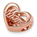 Miniatyrbild 4 av 5: Charm - Pandora - Coeur Merci Maman - Rosé - Roséguld - Kvinna