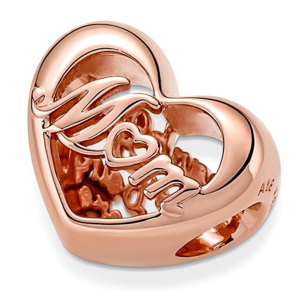 Charm - Pandora - Coeur Merci Maman - Rosé - Roséguld - Kvinna