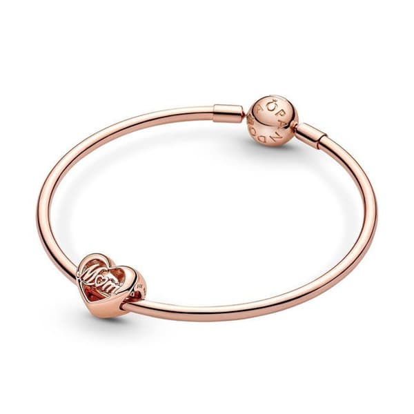 Charm - Pandora - Coeur Merci Maman - Rosé - Roséguld - Kvinna