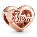 Miniatyrbild 1 av 5: Charm - Pandora - Coeur Merci Maman - Rosé - Roséguld - Kvinna