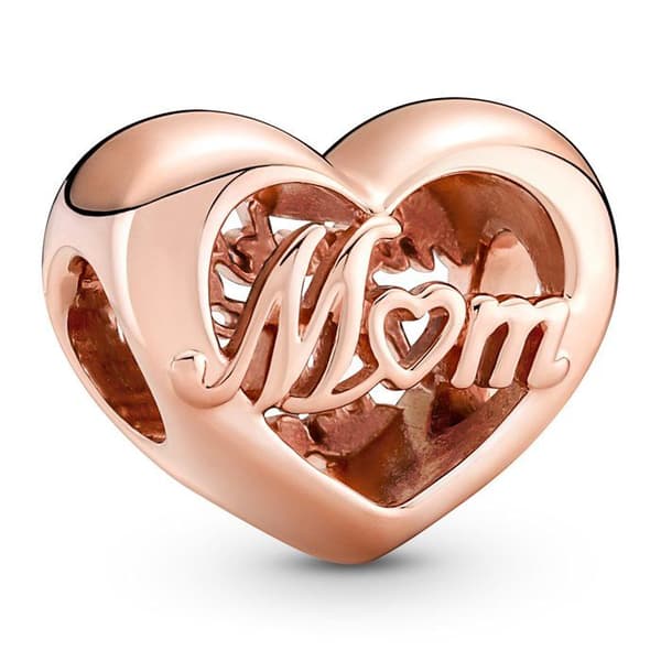 Charm - Pandora - Coeur Merci Maman - Rosé - Roséguld - Kvinna