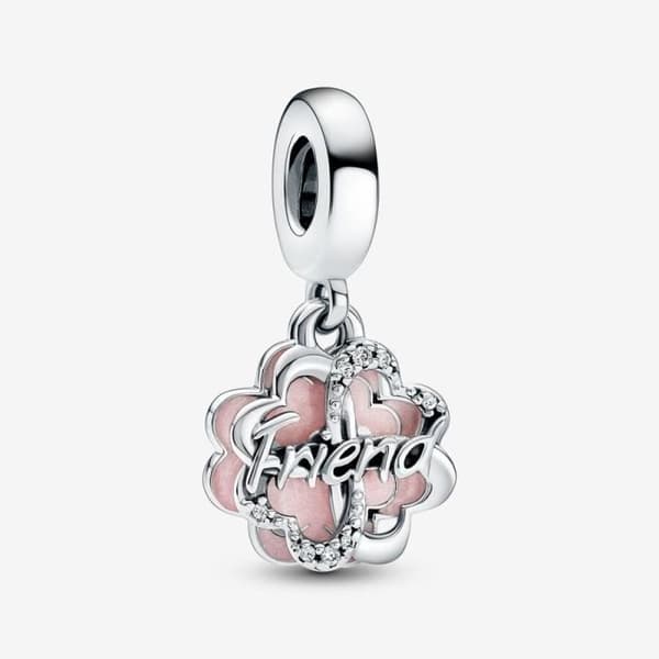 PANDORA fyrklöver dubbel vänskapshängeberlock 792245C01
