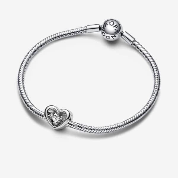 Berlock - PANDORA - Strålande hjärta - 925 Silver - Cubic Zirconia - Dam