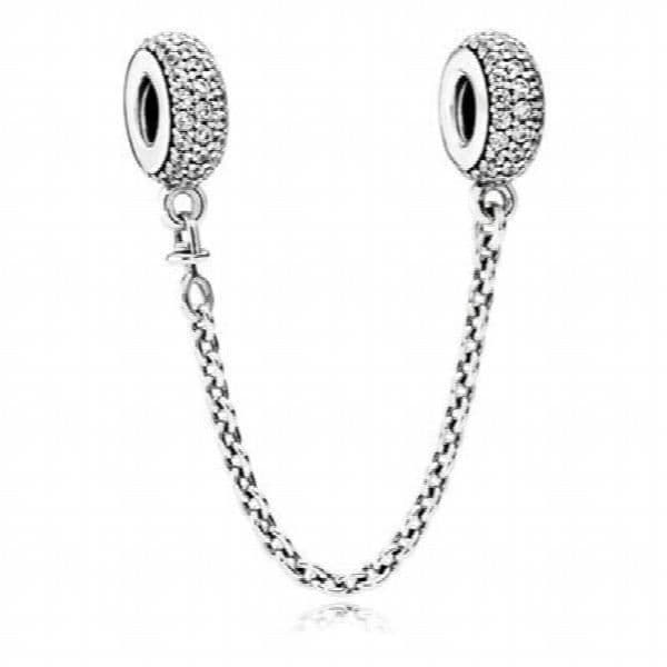 Säkerhetskedja - Pandora - Inspiration Pave - Silver - Unisex - 4 cm i zirkon