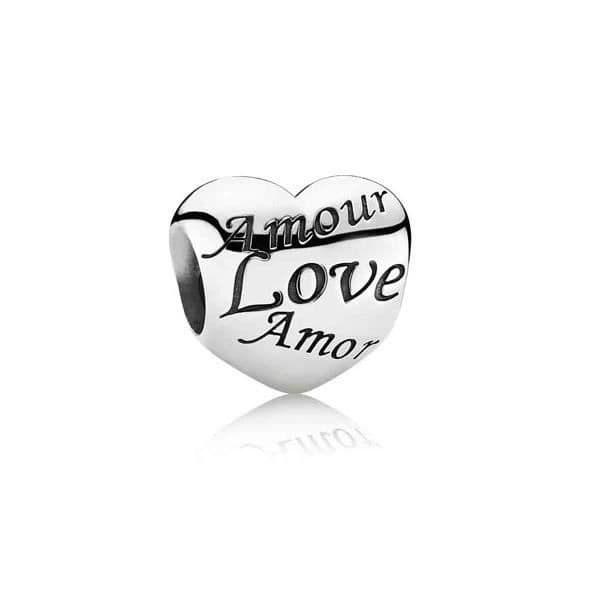 Charm - PANDORA - Ord av kärlek - 925 silver - Kvinna - Vuxen